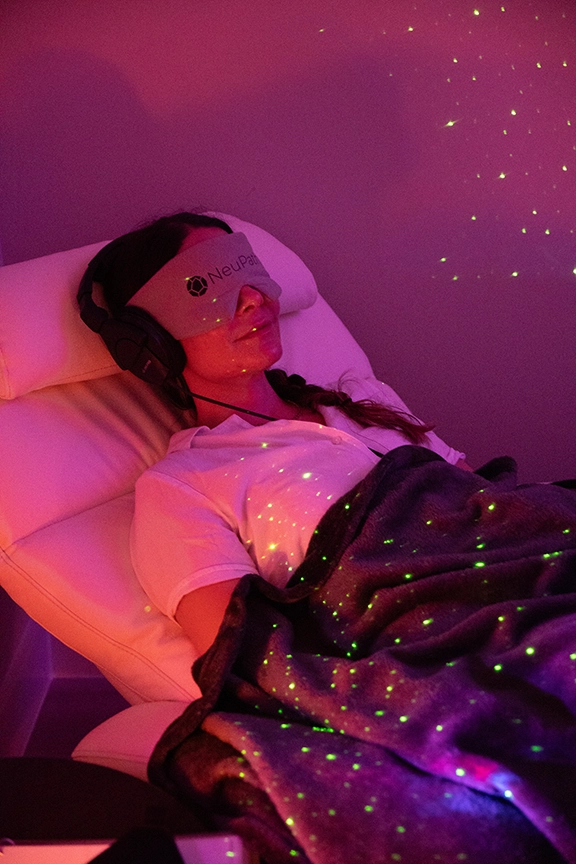 Patient receiving ketamine therapy for depression, anxiety, PTSD, OCD, or any other mental health concern