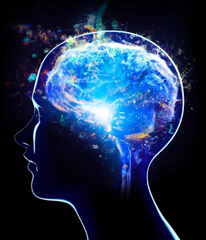 A brain lights up, symbolizing neuroplasticity from ketamine therapy